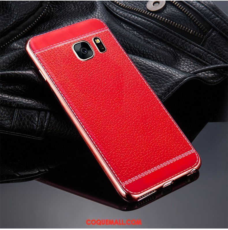 Étui Samsung Galaxy S6 Protection Téléphone Portable Rouge, Coque Samsung Galaxy S6 Incassable Silicone