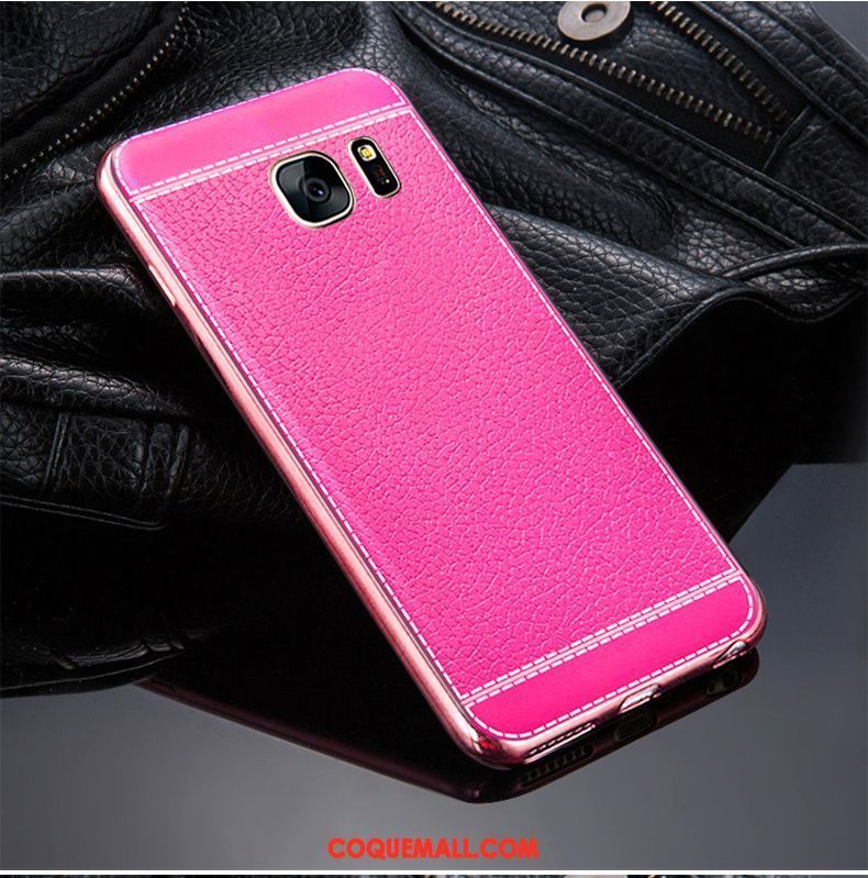 Étui Samsung Galaxy S6 Protection Téléphone Portable Rouge, Coque Samsung Galaxy S6 Incassable Silicone