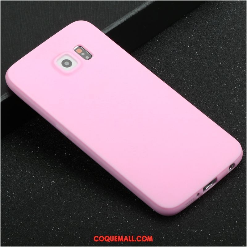 Étui Samsung Galaxy S6 Rouge Étoile Protection, Coque Samsung Galaxy S6 Modèle Fleurie Fluide Doux