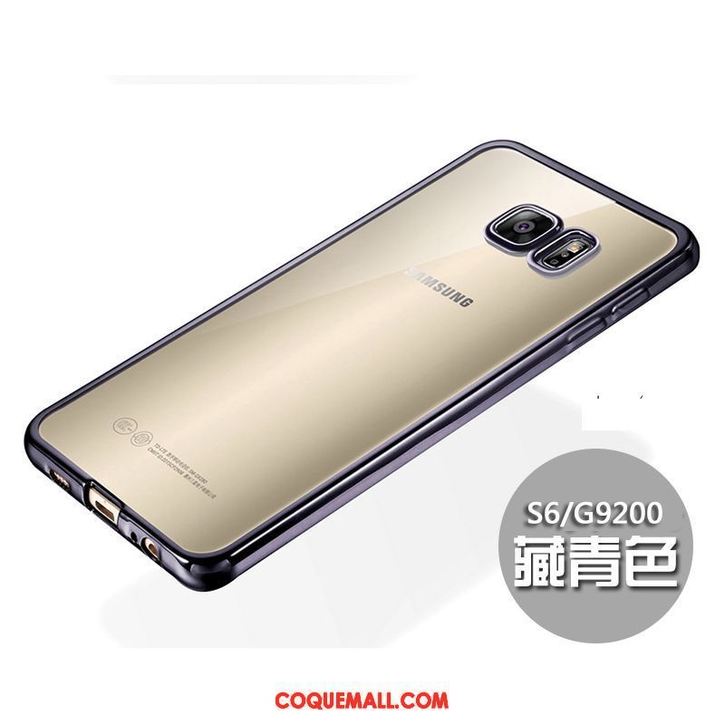 Étui Samsung Galaxy S6 Silicone Or Rose Très Mince, Coque Samsung Galaxy S6 Protection Étoile