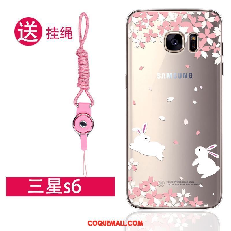 Étui Samsung Galaxy S6 Silicone Très Mince Fluide Doux, Coque Samsung Galaxy S6 Anneau Étoile