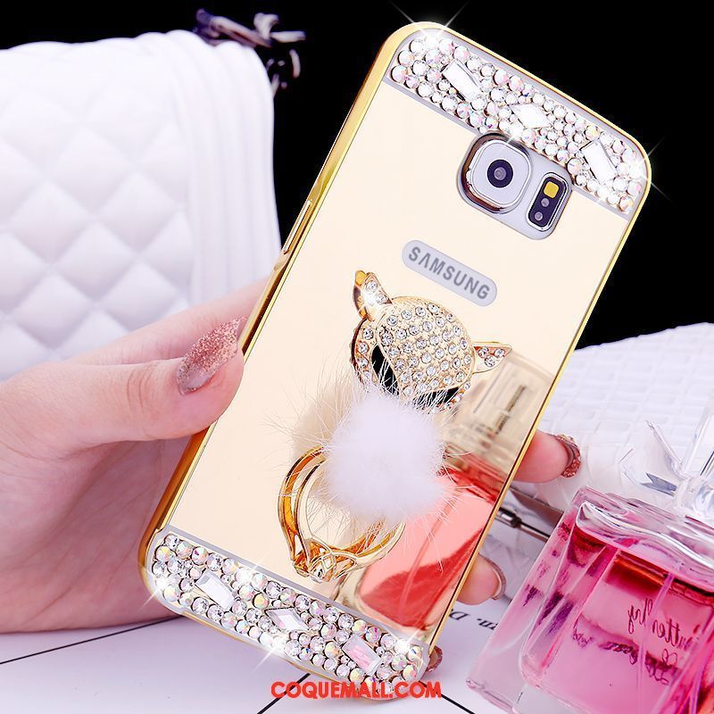 Étui Samsung Galaxy S6 Strass Anneau Étoile, Coque Samsung Galaxy S6 Protection Petit Champagner Farbe