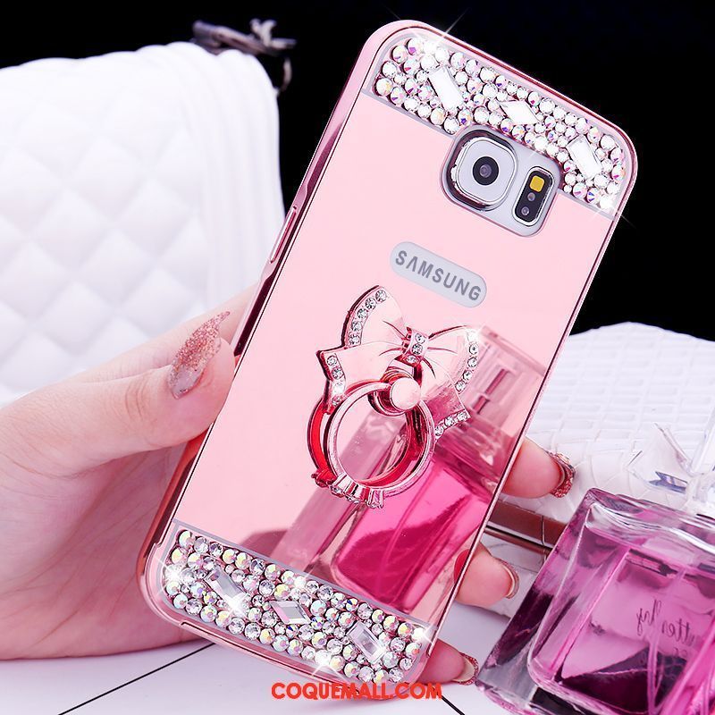 Étui Samsung Galaxy S6 Strass Anneau Étoile, Coque Samsung Galaxy S6 Protection Petit Champagner Farbe