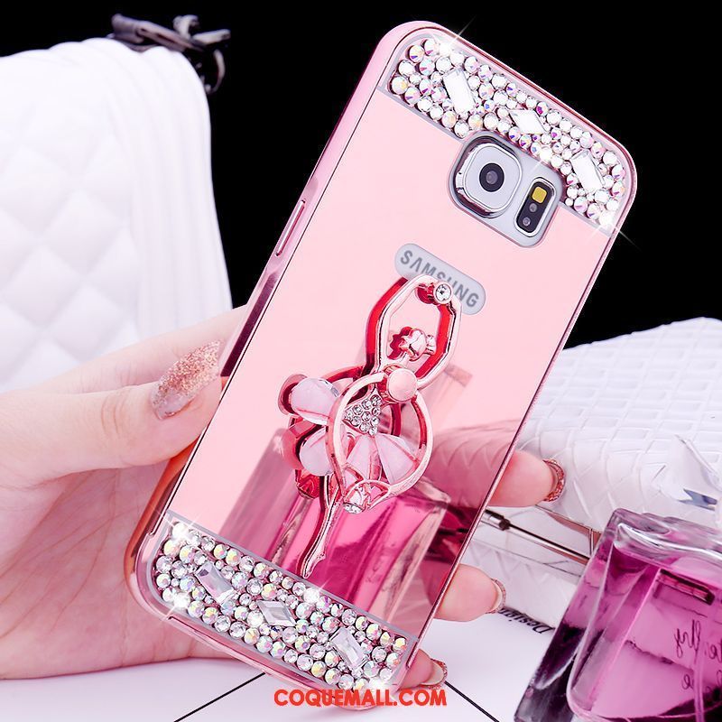 Étui Samsung Galaxy S6 Strass Anneau Étoile, Coque Samsung Galaxy S6 Protection Petit Champagner Farbe