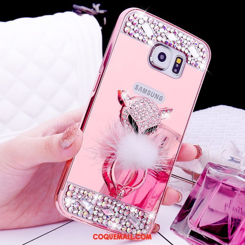 Étui Samsung Galaxy S6 Strass Anneau Étoile, Coque Samsung Galaxy S6 Protection Petit Champagner Farbe