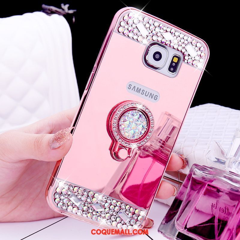 Étui Samsung Galaxy S6 Strass Anneau Étoile, Coque Samsung Galaxy S6 Protection Petit Champagner Farbe