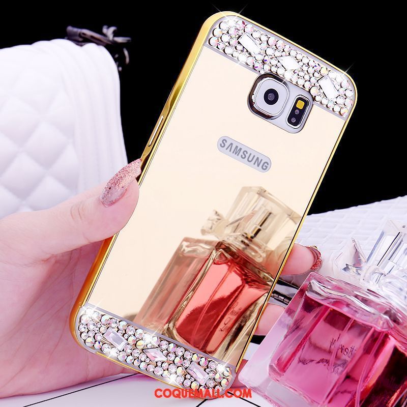 Étui Samsung Galaxy S6 Strass Anneau Étoile, Coque Samsung Galaxy S6 Protection Petit Champagner Farbe