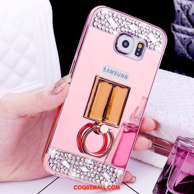 Étui Samsung Galaxy S6 Strass Anneau Étoile, Coque Samsung Galaxy S6 Protection Petit Champagner Farbe