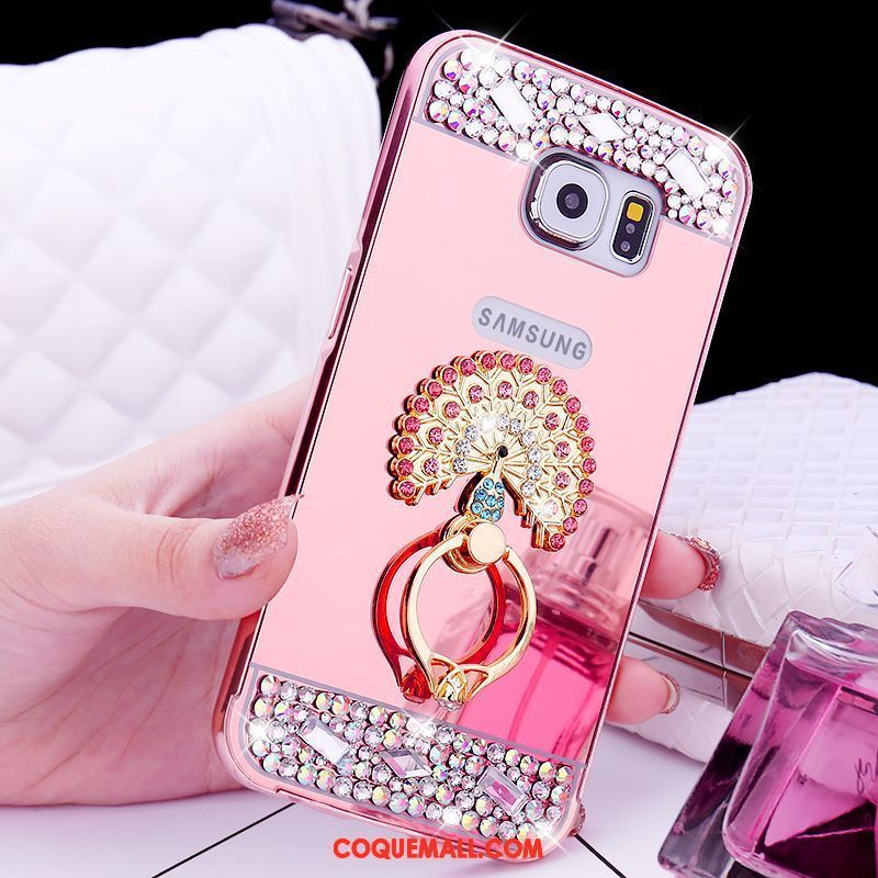 Étui Samsung Galaxy S6 Strass Anneau Étoile, Coque Samsung Galaxy S6 Protection Petit Champagner Farbe