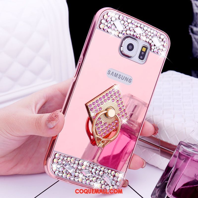 Étui Samsung Galaxy S6 Strass Anneau Étoile, Coque Samsung Galaxy S6 Protection Petit Champagner Farbe