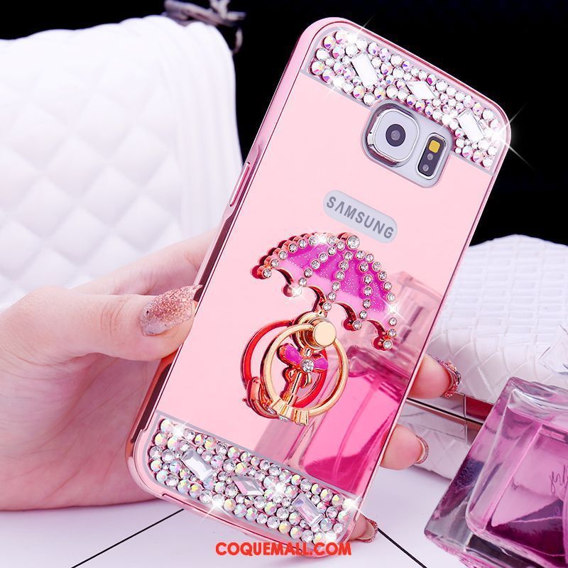 Étui Samsung Galaxy S6 Strass Anneau Étoile, Coque Samsung Galaxy S6 Protection Petit Champagner Farbe