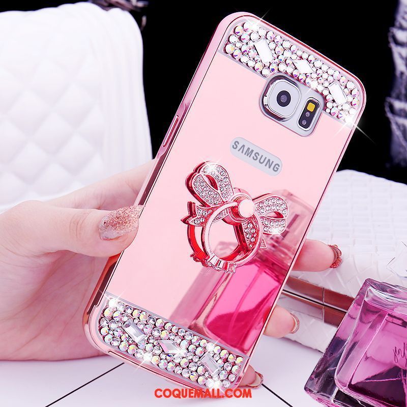 Étui Samsung Galaxy S6 Strass Anneau Étoile, Coque Samsung Galaxy S6 Protection Petit Champagner Farbe