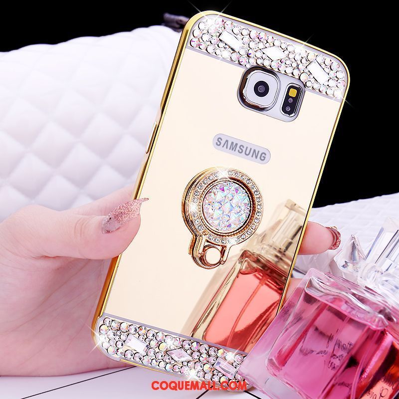 Étui Samsung Galaxy S6 Strass Anneau Étoile, Coque Samsung Galaxy S6 Protection Petit Champagner Farbe