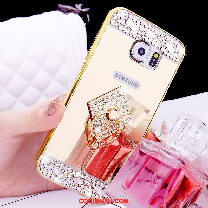 Étui Samsung Galaxy S6 Strass Anneau Étoile, Coque Samsung Galaxy S6 Protection Petit Champagner Farbe