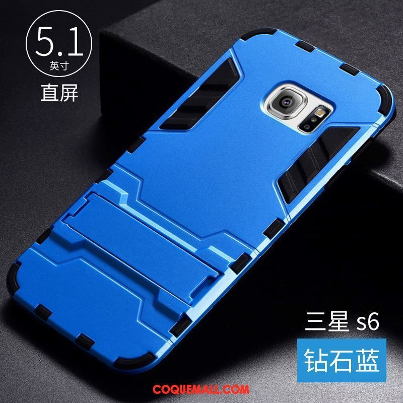 Étui Samsung Galaxy S6 Tendance Incassable Étoile, Coque Samsung Galaxy S6 Silicone Bleu