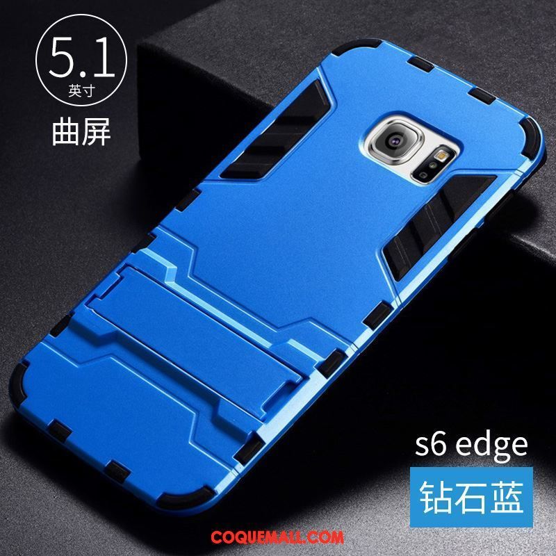 Étui Samsung Galaxy S6 Tendance Incassable Étoile, Coque Samsung Galaxy S6 Silicone Bleu