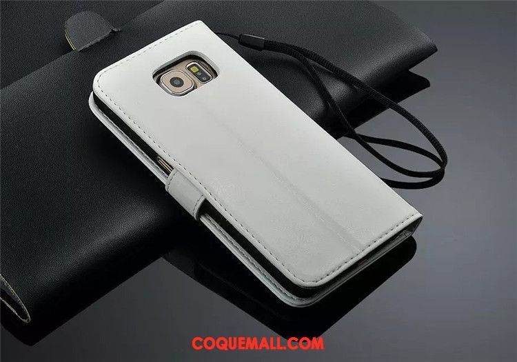 Étui Samsung Galaxy S6 Téléphone Portable Clamshell Protection, Coque Samsung Galaxy S6 Étoile Cuir Véritable Braun