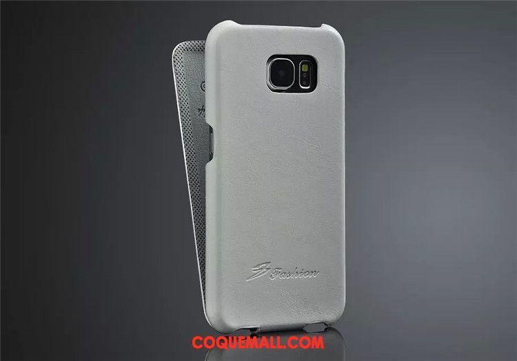 Étui Samsung Galaxy S6 Téléphone Portable Clamshell Protection, Coque Samsung Galaxy S6 Étoile Cuir Véritable Braun