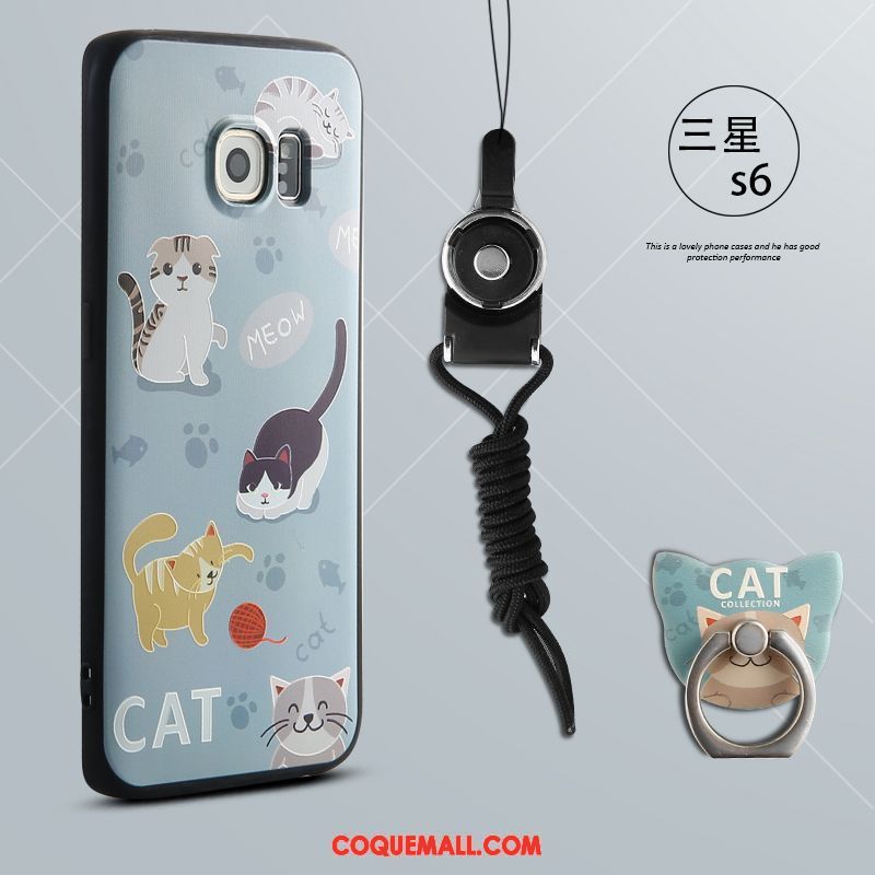 Étui Samsung Galaxy S6 Étoile Téléphone Portable Silicone, Coque Samsung Galaxy S6 Dessin Animé Bleu