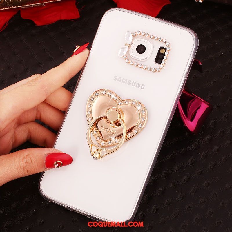 Étui Samsung Galaxy S7 Anneau Or Rose Incassable, Coque Samsung Galaxy S7 Téléphone Portable Protection