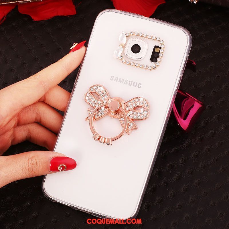 Étui Samsung Galaxy S7 Anneau Or Rose Incassable, Coque Samsung Galaxy S7 Téléphone Portable Protection