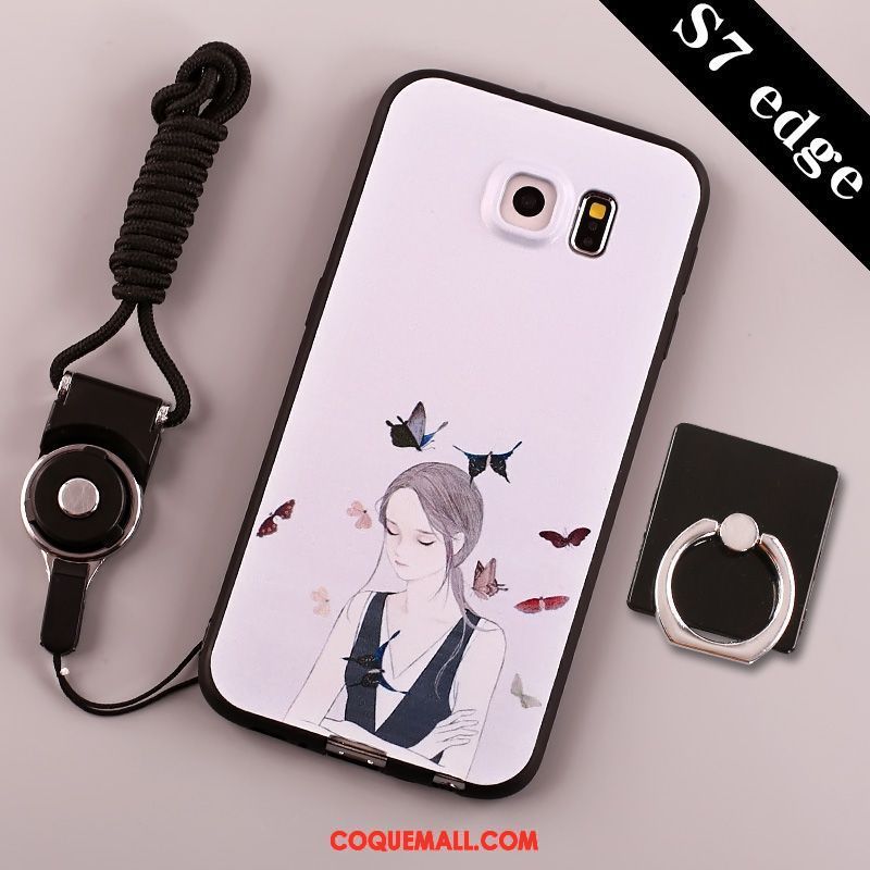 Étui Samsung Galaxy S7 Créatif Dessin Animé Silicone, Coque Samsung Galaxy S7 Protection Incassable