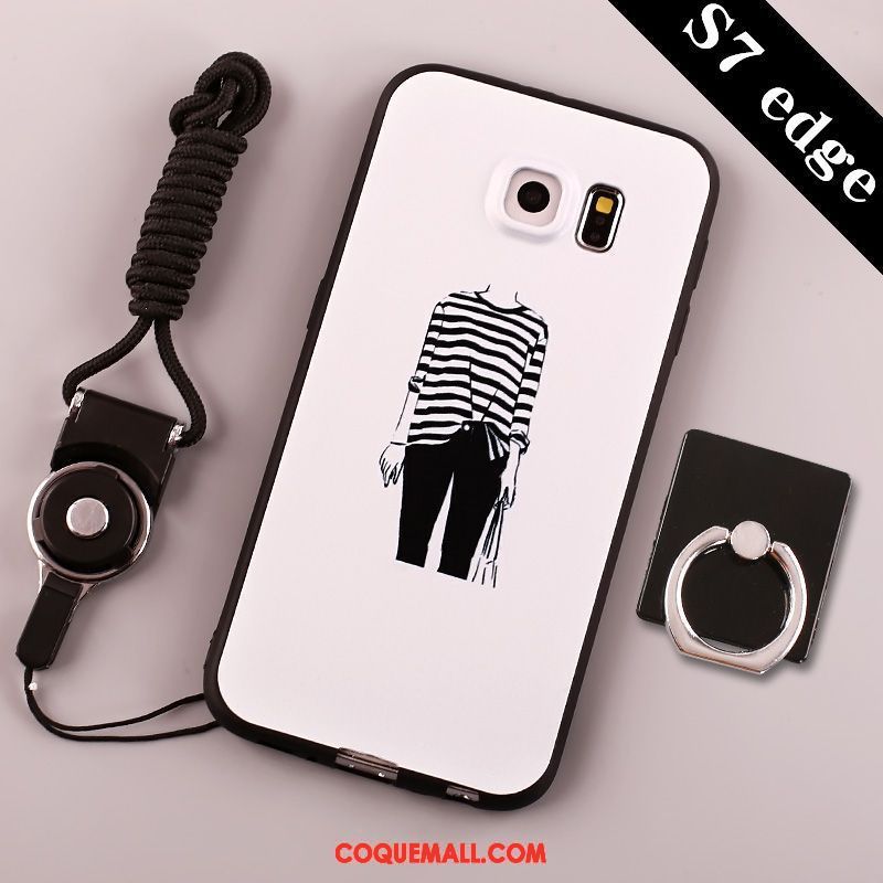 Étui Samsung Galaxy S7 Créatif Dessin Animé Silicone, Coque Samsung Galaxy S7 Protection Incassable