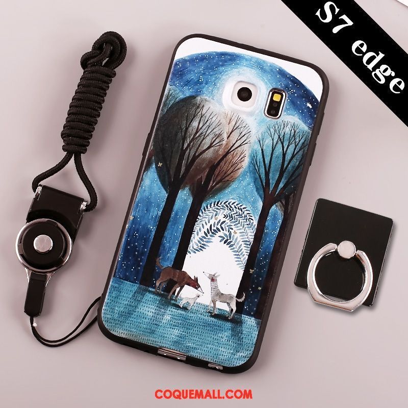 Étui Samsung Galaxy S7 Créatif Dessin Animé Silicone, Coque Samsung Galaxy S7 Protection Incassable