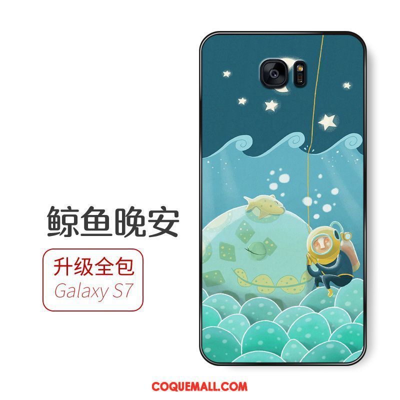 Étui Samsung Galaxy S7 Dessin Animé Étoile Téléphone Portable, Coque Samsung Galaxy S7 Incassable Fluide Doux