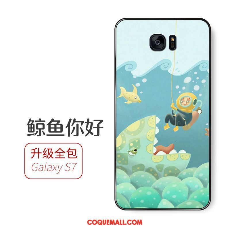 Étui Samsung Galaxy S7 Dessin Animé Étoile Téléphone Portable, Coque Samsung Galaxy S7 Incassable Fluide Doux