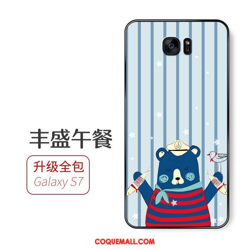Étui Samsung Galaxy S7 Dessin Animé Étoile Téléphone Portable, Coque Samsung Galaxy S7 Incassable Fluide Doux