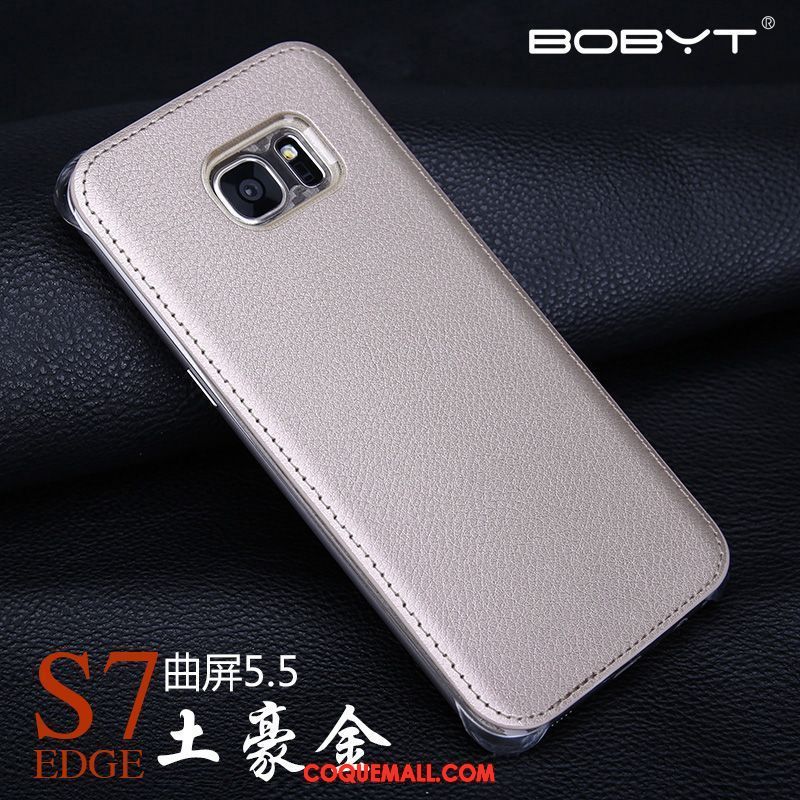 Étui Samsung Galaxy S7 Edge Blanc Foncé Étui En Cuir, Coque Samsung Galaxy S7 Edge Étoile Téléphone Portable