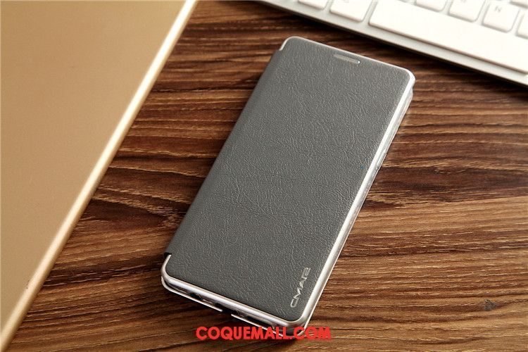 Étui Samsung Galaxy S7 Edge Fluide Doux Noir Étui En Cuir, Coque Samsung Galaxy S7 Edge Incassable Protection