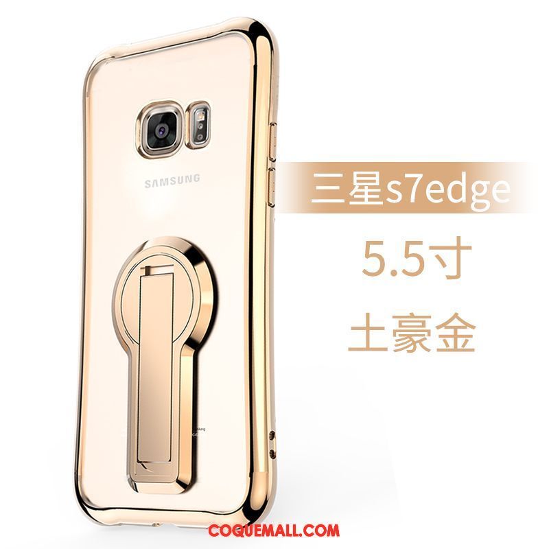 Étui Samsung Galaxy S7 Edge Incassable Silicone Téléphone Portable, Coque Samsung Galaxy S7 Edge Tout Compris Noir