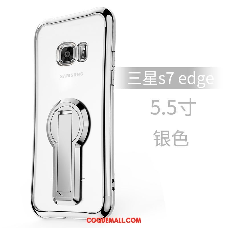 Étui Samsung Galaxy S7 Edge Incassable Silicone Téléphone Portable, Coque Samsung Galaxy S7 Edge Tout Compris Noir