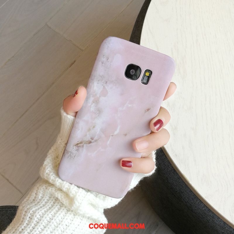 Étui Samsung Galaxy S7 Edge Modèle Fleurie Sac Rose, Coque Samsung Galaxy S7 Edge Simple Tendance