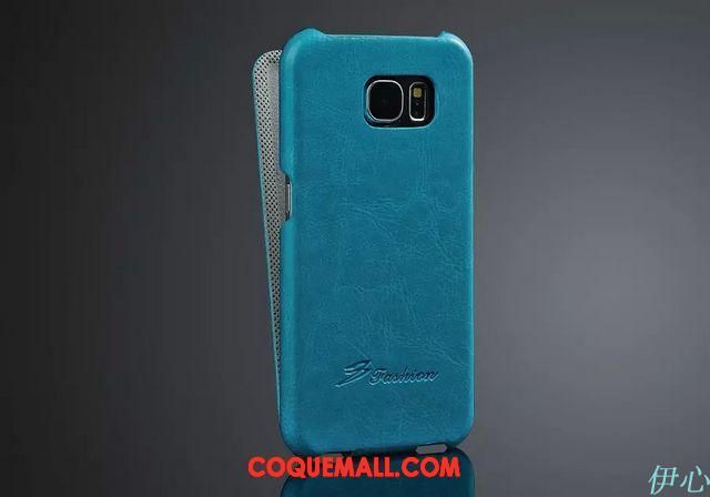 Étui Samsung Galaxy S7 Edge Protection Cuir Véritable Téléphone Portable, Coque Samsung Galaxy S7 Edge Légère Étoile Braun