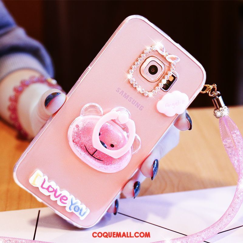 Étui Samsung Galaxy S7 Edge Rose Canard Étoile, Coque Samsung Galaxy S7 Edge Téléphone Portable Charmant