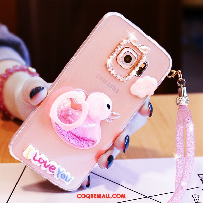 Étui Samsung Galaxy S7 Edge Rose Canard Étoile, Coque Samsung Galaxy S7 Edge Téléphone Portable Charmant