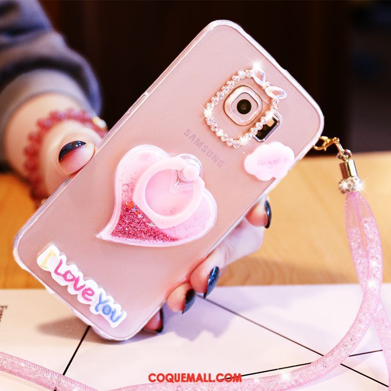 Étui Samsung Galaxy S7 Edge Rose Canard Étoile, Coque Samsung Galaxy S7 Edge Téléphone Portable Charmant