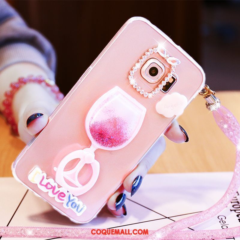 Étui Samsung Galaxy S7 Edge Rose Canard Étoile, Coque Samsung Galaxy S7 Edge Téléphone Portable Charmant