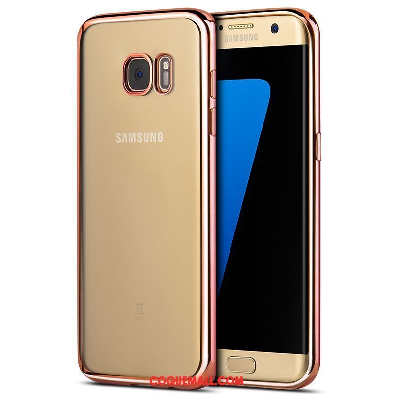 Étui Samsung Galaxy S7 Edge Silicone Téléphone Portable Anneau, Coque Samsung Galaxy S7 Edge Boucle Fluide Doux