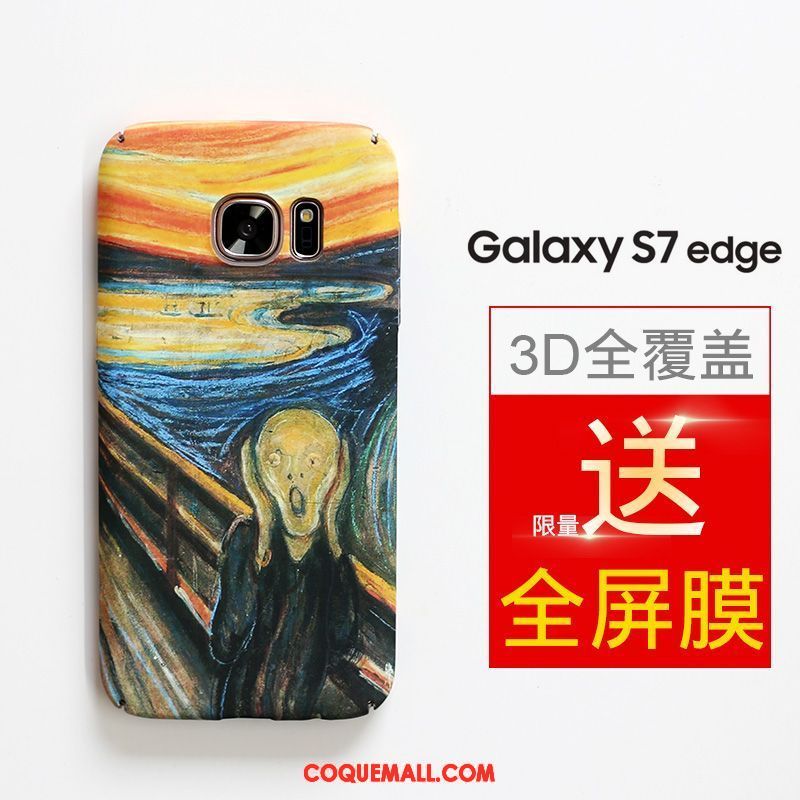 Étui Samsung Galaxy S7 Edge Tendance Bleu Membrane, Coque Samsung Galaxy S7 Edge Téléphone Portable Étoile