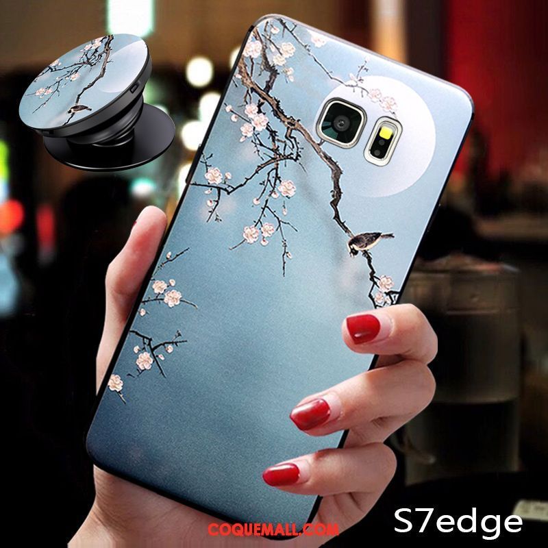 Étui Samsung Galaxy S7 Edge Tendance Téléphone Portable Fluide Doux, Coque Samsung Galaxy S7 Edge Silicone Étoile