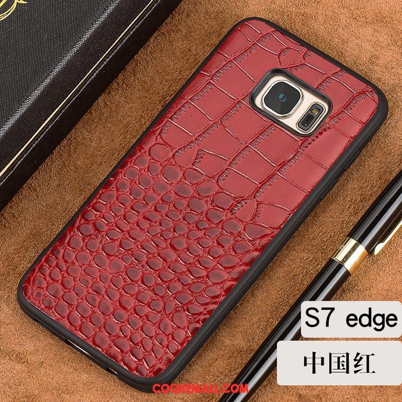 Étui Samsung Galaxy S7 Edge Très Mince Étoile Incassable, Coque Samsung Galaxy S7 Edge Téléphone Portable Tout Compris Braun