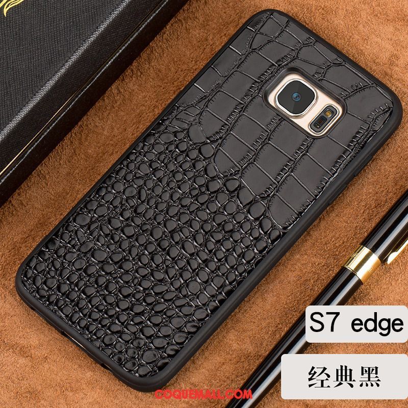 Étui Samsung Galaxy S7 Edge Très Mince Étoile Incassable, Coque Samsung Galaxy S7 Edge Téléphone Portable Tout Compris Braun