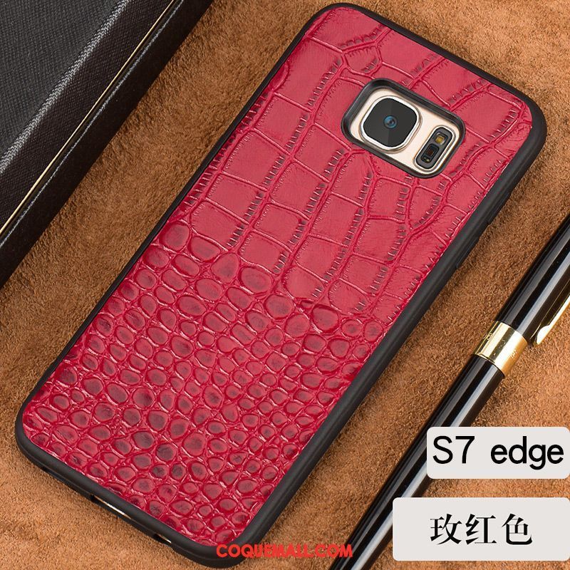 Étui Samsung Galaxy S7 Edge Très Mince Étoile Incassable, Coque Samsung Galaxy S7 Edge Téléphone Portable Tout Compris Braun