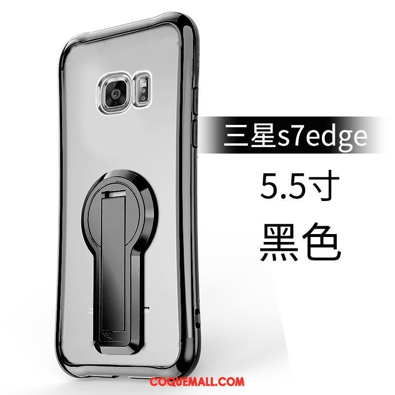 Étui Samsung Galaxy S7 Edge Téléphone Portable Silicone Argent, Coque Samsung Galaxy S7 Edge Étoile Support