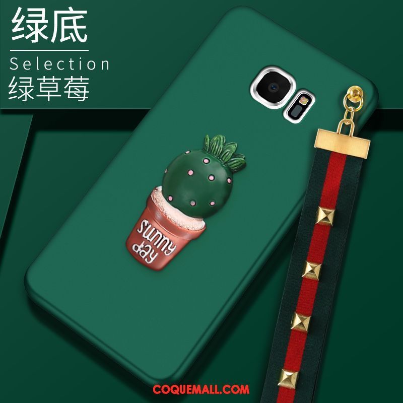 Étui Samsung Galaxy S7 Edge Vert Fluide Doux Étoile, Coque Samsung Galaxy S7 Edge Téléphone Portable Tout Compris