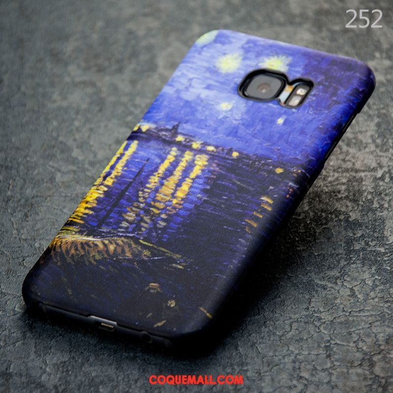 Étui Samsung Galaxy S7 Edge Étoile Téléphone Portable Incassable, Coque Samsung Galaxy S7 Edge Bleu Protection